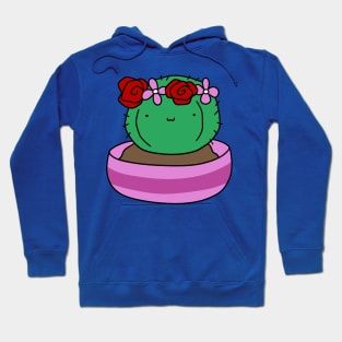 Little Cactus Wearing a Flower Crown Hoodie